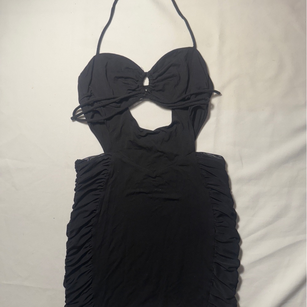 Chic Black Halter Chemise